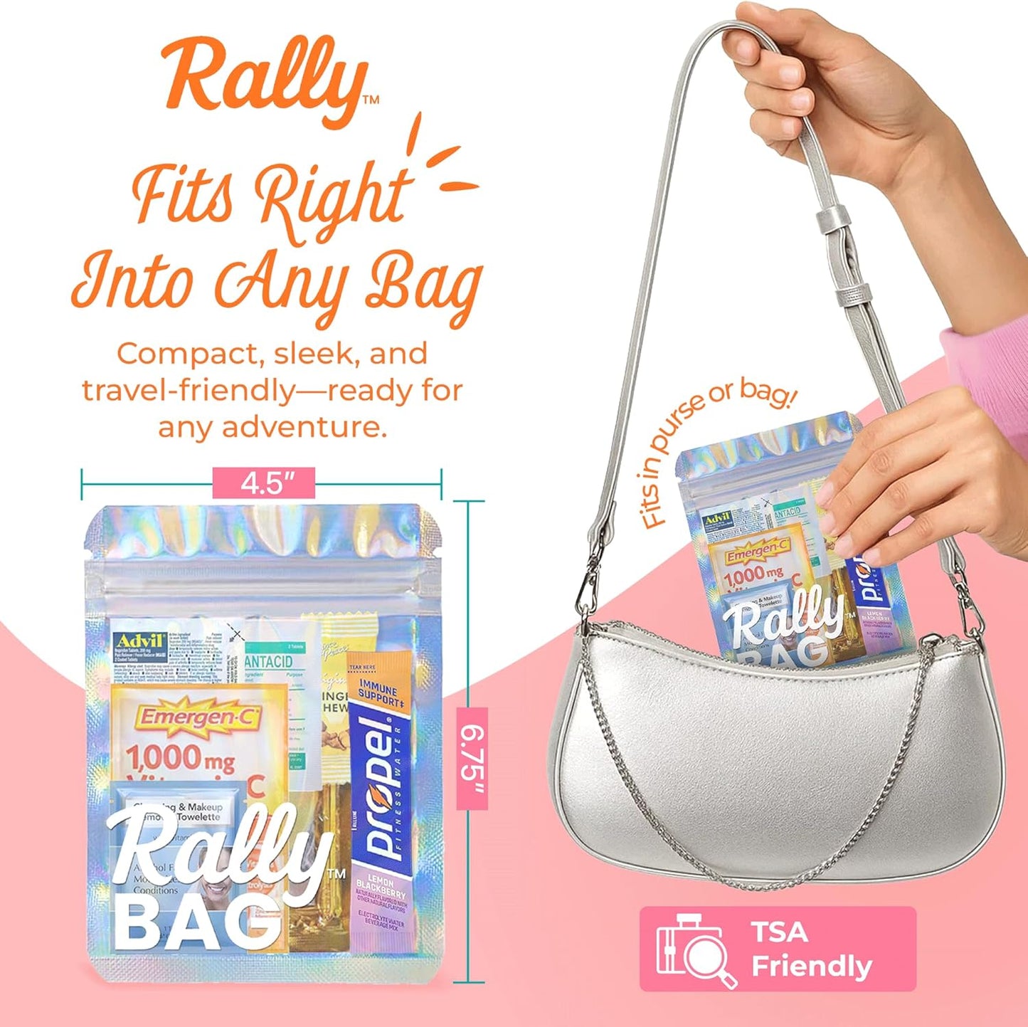 Rally Bag Fits Right Into Any Bag - TSA Friendly