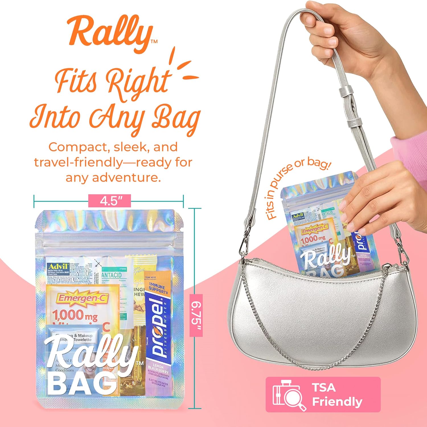Rally Bag Fits Right Into Any Bag - TSA Friendly